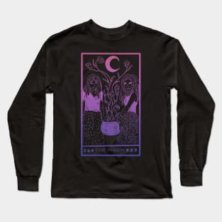 Midnight Margarita Moon - tarot card bi pride pastel Long Sleeve T-Shirt